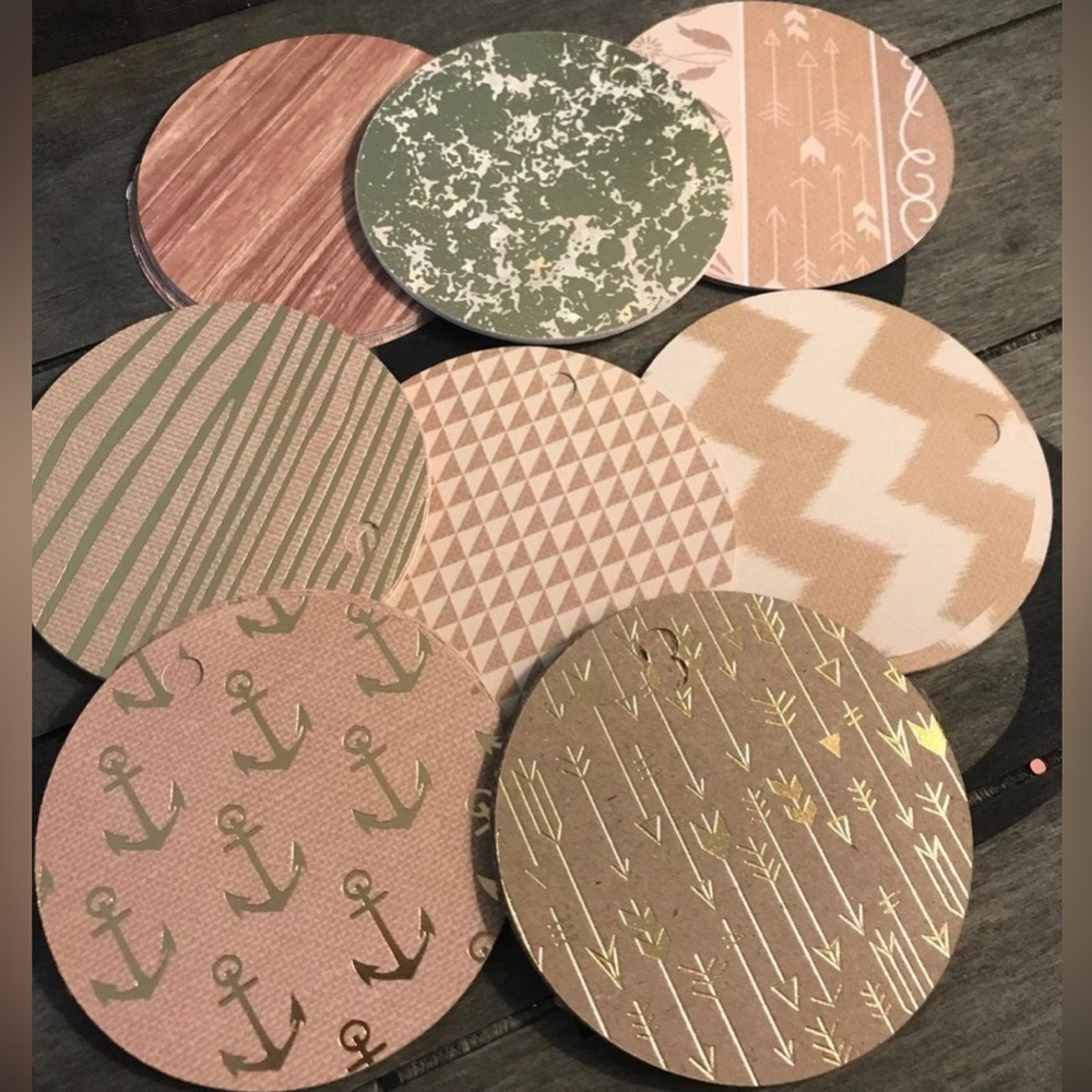 70 Pcs Round Nautical Ephemera Tags Cards Notes Scrapbook Journaling